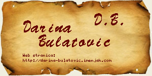 Darina Bulatović vizit kartica